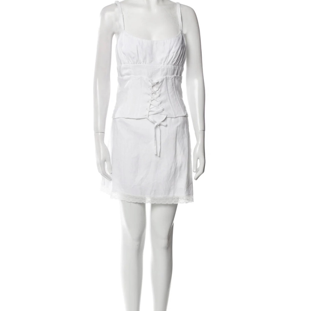 Reformation Ivory Textured Dress